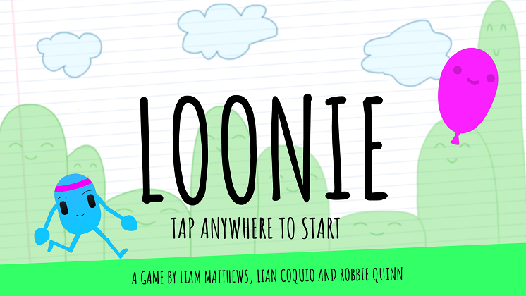 A splash screen of the game Loonie